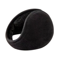 步孤岛防冻耳罩纯黑加大加厚