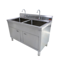 帕达曼不锈钢水池柜120*60*80cm双池特厚款