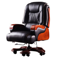 纽麦真皮老板椅 10轮精选牛皮+按摩
