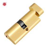 梅花锁芯小70防盗锁芯35+70MM35锁芯026铜拉丝