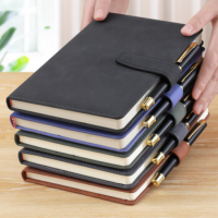 法拉蒙笔记本A5加厚记事本搭扣款羊巴皮面笔记本