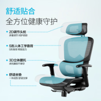 得力人体工学椅KF257 Surfer系列特网款 3D腰靠+升降扶手+2D头枕 黑色