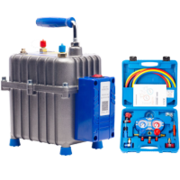 凯锐虎汽车PVP486真空泵(28L)+曾氏19款防撞可调套 空调真空泵加氟表抽打两用