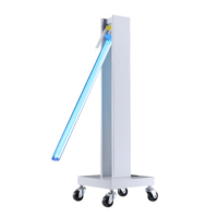 名韩外线消毒毒车 65W简约款无臭氧(遥控定时) 移动式医疗双灯管 工厂诊所幼儿园杀菌灯