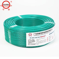 环威 BVR 6平方单芯多股软线 家装修国标无氧铜芯导线 绿色100米