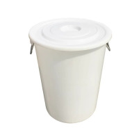 优合创佳食品塑料桶圆形加厚储水桶垃圾桶酿酒发酵胶桶 M60桶不带盖白色可装116斤水