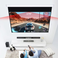 伏腾电动投影幕布120英寸16:9高清玻纤D2遥控自动升降