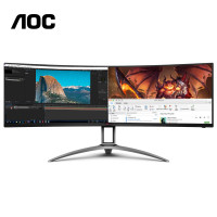 AOC爱攻AG493UCX2 49英寸 DQHD 165Hz HDR400 Type-C65W 内置音箱 32:9曲面