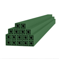 冀纵横 枕木垫木军绿色 250*15*15cm 复合聚乙烯防潮防虫蛀集装箱枕木仓储用回字形