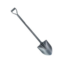 谋福9944 全钢园艺小铲子户外园林挖土工具农用种植铁锹铁锨家用养花钢铲 锰钢一体尖锹(70型)