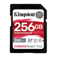 金士顿256GB SD存储卡 U3 V60 4K 相机内存卡 读速280MB 写速150MB/s