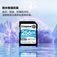金士顿256GB SD存储卡SDG3 U3 V30 相机内存卡 4K超高清拍摄 读速170MB/S