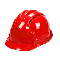 谋福 9180 高强度ABS透气安全帽工程帽 (三筋透气ABS安全帽 中国红)可定制