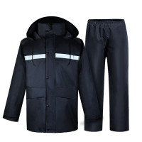 谋福 80152 防雨执勤制服 安全反光分体防护雨衣套装 优质套装ZJ款 4XL185可定制