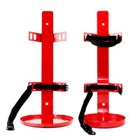 谋福8105壁挂式灭火器架 加厚金属材质 醒目红(大托盘 适合6-9KG灭火器)