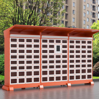 钢信智能外卖取餐柜自提保温消毒取餐柜小区学校取餐柜-雨棚