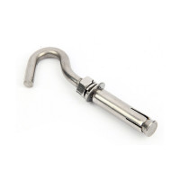 谋福9747 不锈钢膨胀钩子井盖网窨井网带钩膨胀螺丝挂钩 M8(10个装)