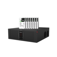 海康威视DS-8864N-R16/4K网络硬盘录像机监控64路16盘位 带8块16TB硬盘