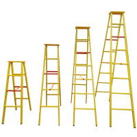 谋福 933 绝缘梯绝缘人字梯电工工程专用梯子人字梯玻璃钢绝缘梯(绝缘人字梯 5米)