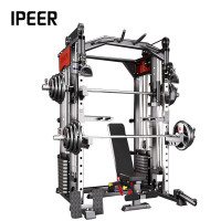 IPEER 飞鸟综合训练器商用多功能史密斯龙门架+100KG原胶杠铃片+哑铃凳