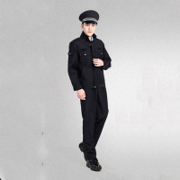 谋福 625 新式保安服春秋套装物业安保执勤制服西服工作制服([尺寸170]藏青拉链款+送全套配件 )
