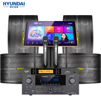 现代HY110K家庭ktv音响套装家用语音点歌机一体机卡拉ok点唱机[4音响]KTV音响套装(3T)