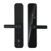 洲岳恒生K85入户防盗门指纹锁密码锁 宝石黑 含安装带遥控