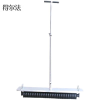 得尔法混凝土压纹器水泥拉手动刻纹拉纹防滑辊滚轴拉毛刻铸铁路面压花器 50型[钢制带毛刷]压纹器