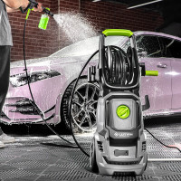 绿田洗车机家用高压水枪220V大功率水泵洗车神器庭院卫士D5B真卷管