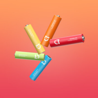 米家5号碱性电池40粒/盒 BHR6739CN彩虹色外观