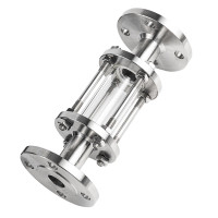 雨素 304不锈钢视盅玻璃直通法兰 直流观察窗视筒定制25CM