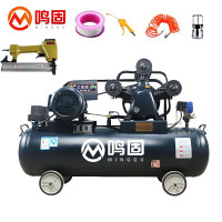 鸣固 空压机皮带式7.5KW工业级大型喷漆气泵380V空气压缩机 W-0.9/8