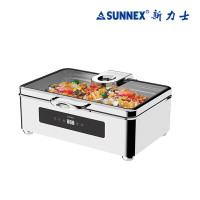 新力士XLS-GSLY1101自助餐炉 商用布菲炉 不锈钢保温干式炉 长方形592*483*236mm