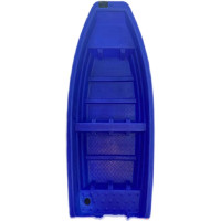 糜岚塑料船 双层加厚塑胶鱼船皮划筏艇4.6米双层两头翘 载重1800斤