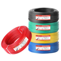 德力西电线无卤低烟阻燃 WDZ-BYJ 4平方电线100米/盘 绿色