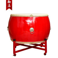 御马1.2米高邦红鼓牛皮鼓开业庆典大鼓民族鼓锣鼓战鼓龙鼓堂鼓演出鼓YM-GB120