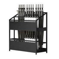 大工象高端商务雨伞架 黑色 大号 68*32*70cm 轻奢金属大容量收纳架