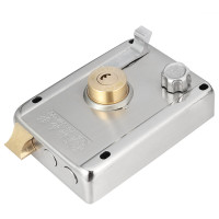 梅花防盗门锁外装门锁老式铁门木门锁室内外门锁9698右开