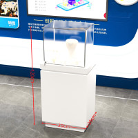 裕隆欣珠宝首饰柜台定制商场玻璃展示柜样品展览陈列柜博物馆展示柜白色30*30*120抽拉柜台