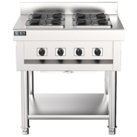 圣托STRA-BZ04商用燃气煲仔炉不锈钢 四头砂锅燃气灶