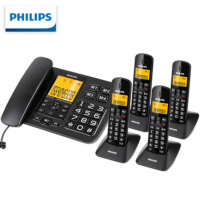 飞利浦DCTG152无绳电话机 子母机 一拖四 黑色
