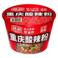 苏宁 陈村 重庆酸辣粉 原味酸辣粉110g*6桶/组 3组起订