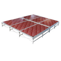 银针平原 场地桁架搭建舞台架子移动拼装折叠钢铁舞台桁架1米×2米 一块2平方 一平方价格