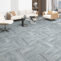 柏能商用办公室地毯酒店会议室大面积拼接方块地毯50x50cm32片装浅灰