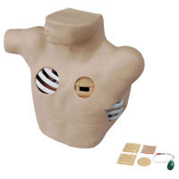 益联医学KAS-9XB成人胸腔穿刺引流模型铝箱装 胸部创伤后气胸和液胸的闭式练习用模拟人