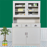 春田梦想西药柜药房配药柜诊所柜医务室治疗柜医药柜处置台操作台药品柜1.2米长2门西药柜带门白色