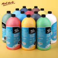 蒙玛特SX-MSCH2LQT丙烯颜料2L 大瓶div防水防晒染料套装全系34色