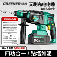 绿林电锤电镐电钻多功能冲击钻大功率无刷锂电电锤21V 10节5.0Ah*1