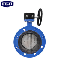 FGO涡轮橡胶软密封法兰蝶阀DN150球墨铸铁D341X-16Q