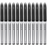 三菱 uni-ball AIR黑科技黑色中性笔高颜值0.7黑笔签字笔商务直液式水笔水性笔 UBA-188L 12支